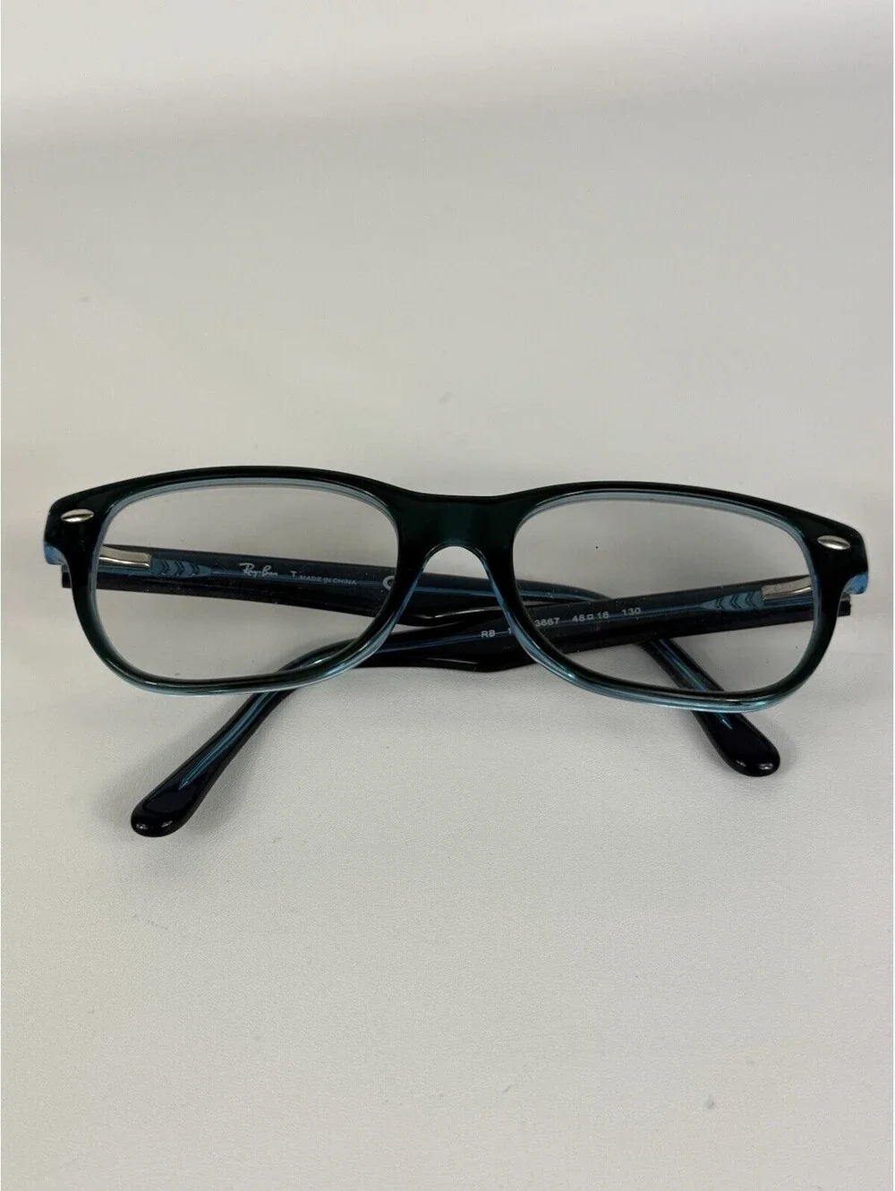 Ray-Ban RB 1555 3667 Eyeglasses Frames Only Youth Blue Full Rim 48-16-130